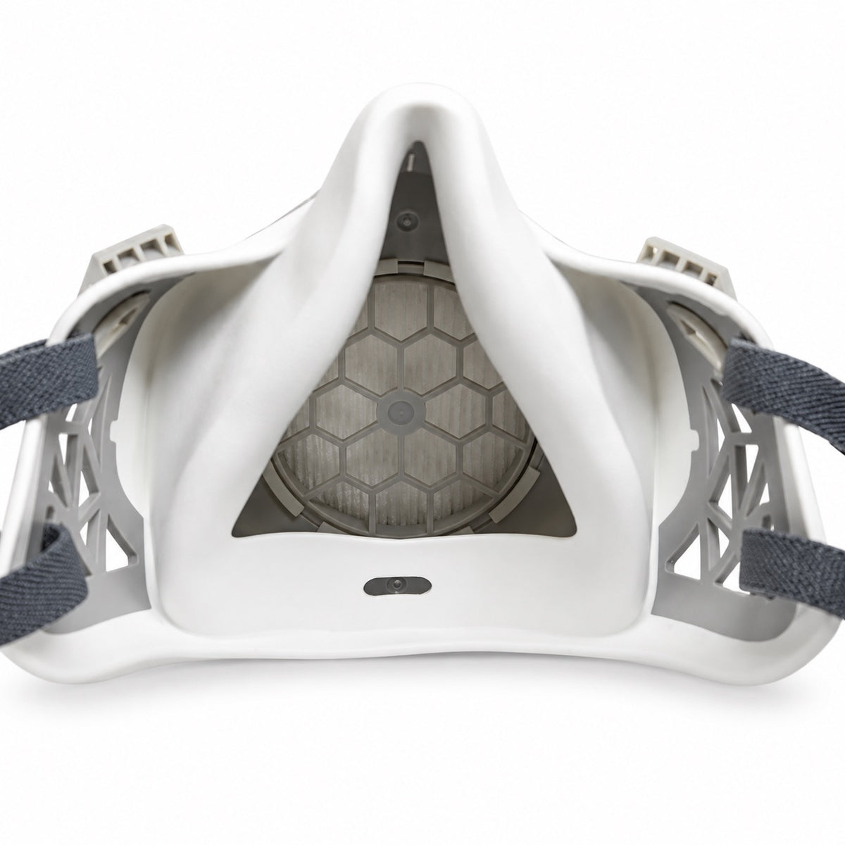 Interior of an AirBoss 100 respirator showing the face seal