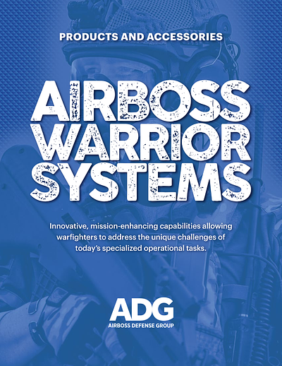 AirBoss Warrior Systems with blue background and text.